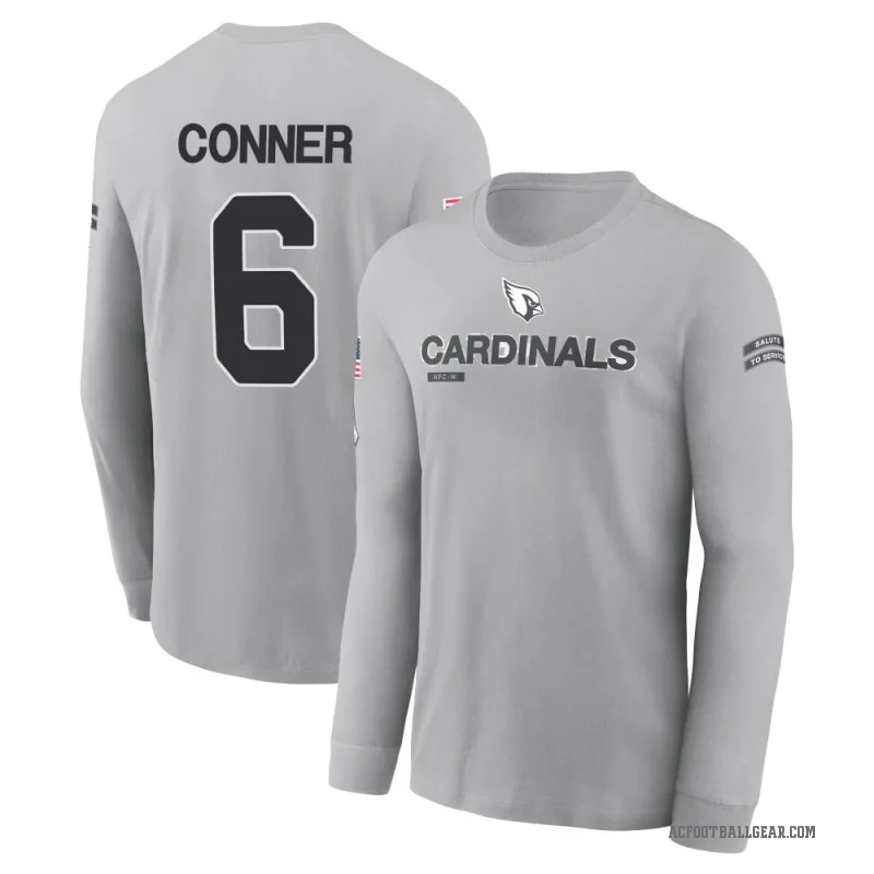 James Conner Men's Gray Arizona Cardinals 2024 Salute to Service Long Sleeve T-Shirt