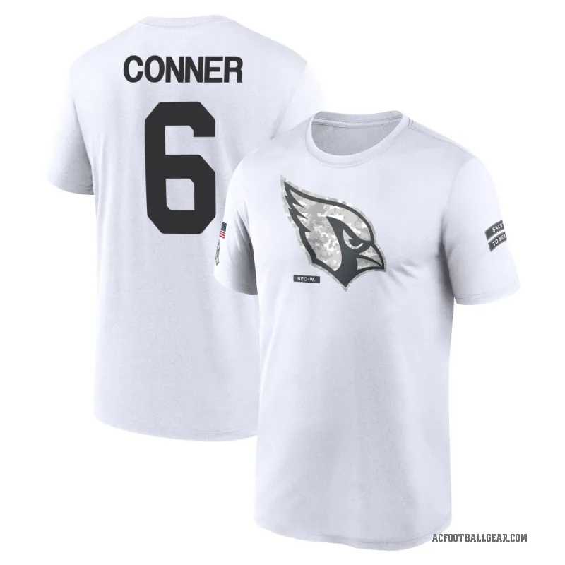 James Conner Youth White Arizona Cardinals 2024 Salute to Service Performance T-Shirt