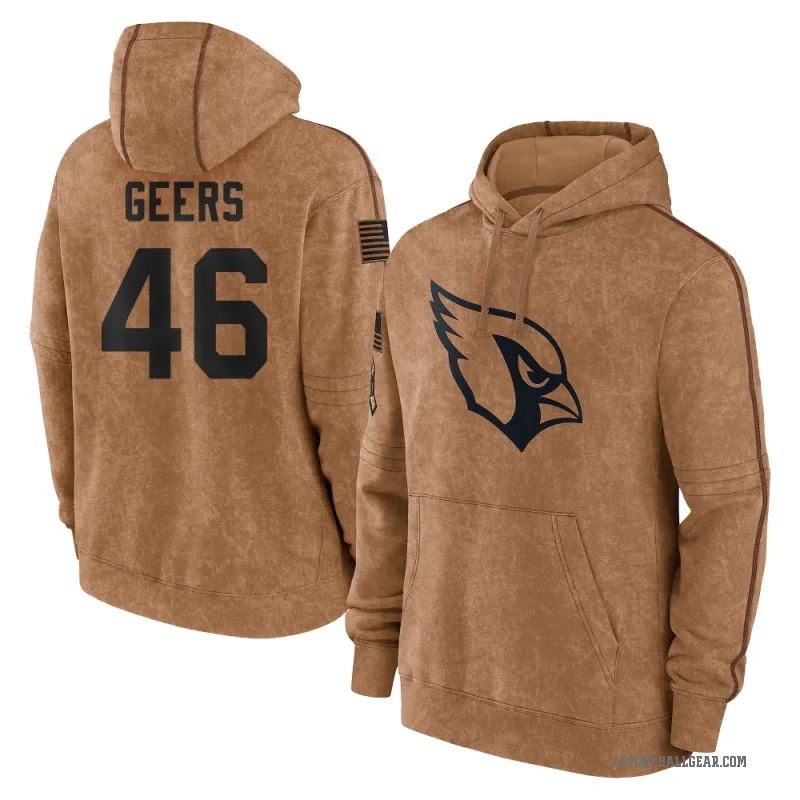 Jameson Geers Men's Brown Arizona Cardinals 2023 Salute To Service Club Pullover Hoodie