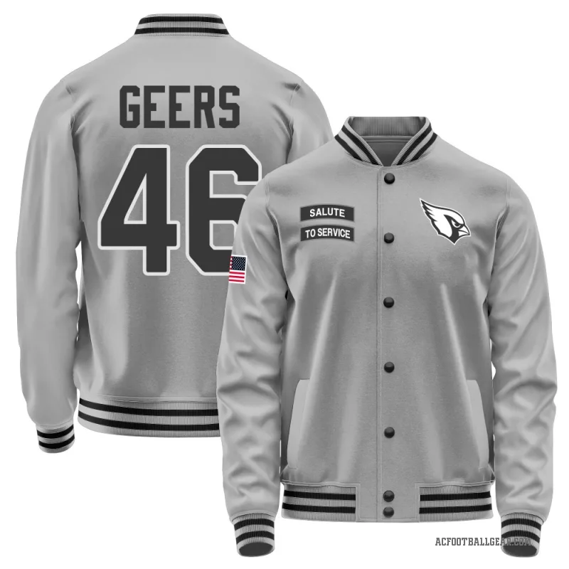 Jameson Geers Men's Gray Arizona Cardinals Salute to Service Performance Jacket