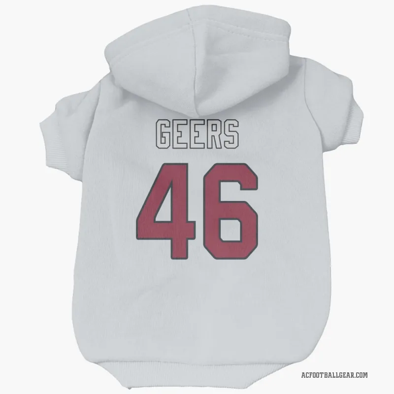 Jameson Geers  White Arizona Cardinals  Cat & Dog Pet Hoodie