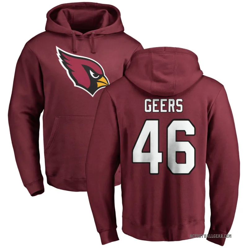 Jameson Geers Youth Arizona Cardinals Pro Line Maroon Logo Pullover Hoodie