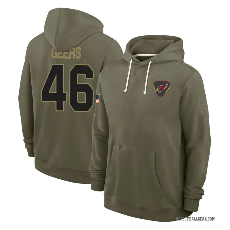 Jameson Geers Youth Olive Arizona Cardinals 2025 Salute to Service Hoodie