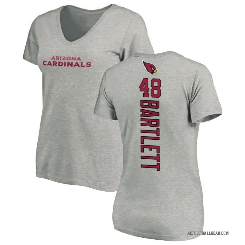 Jared Bartlett Women's Ash Arizona Cardinals Backer V-Neck T-Shirt -