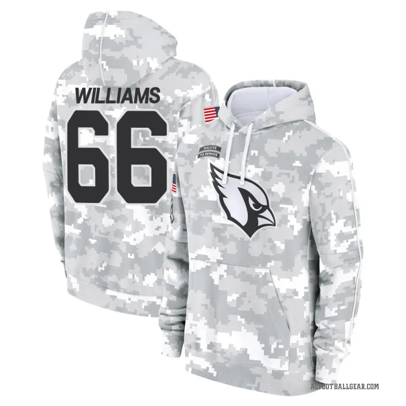 Jayden Williams Men's Camo Arizona Cardinals Arctic 2024 Salute to Service Club Fleece Pullover Hoodie