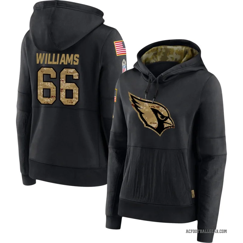 Jayden Williams Women's Black Arizona Cardinals 2020 Salute to Service Sideline Performance Pullover Hoodie