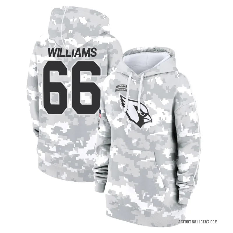 Jayden Williams Women's Camo Arizona Cardinals Arctic 2024 Salute to Service Club Fleece Pullover Hoodie