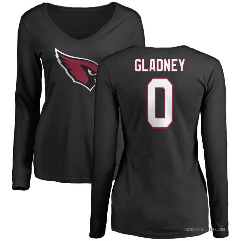 Jeff Gladney Women's Black Arizona Cardinals Logo Slim Fit Long Sleeve T-Shirt -