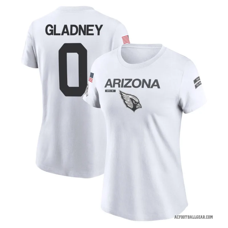 Jeff Gladney Women's White Arizona Cardinals 2024 Salute to Service Performance T-Shirt
