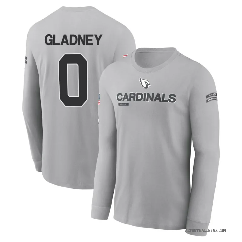Jeff Gladney Youth Gray Arizona Cardinals 2024 Salute to Service Long Sleeve T-Shirt