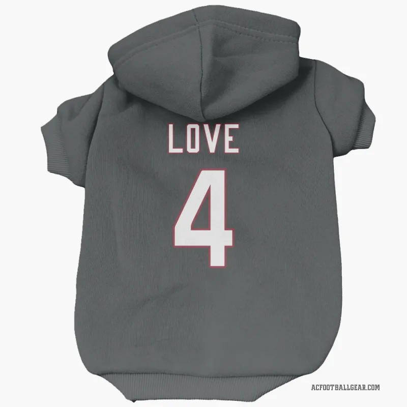 Jeremiyah Love  Black Arizona Cardinals  Cat & Dog Pet Hoodie