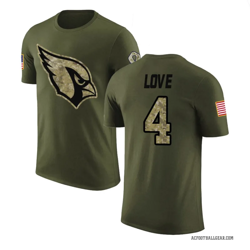 Jeremiyah Love Men's Olive Arizona Cardinals Salute to Service T-Shirt