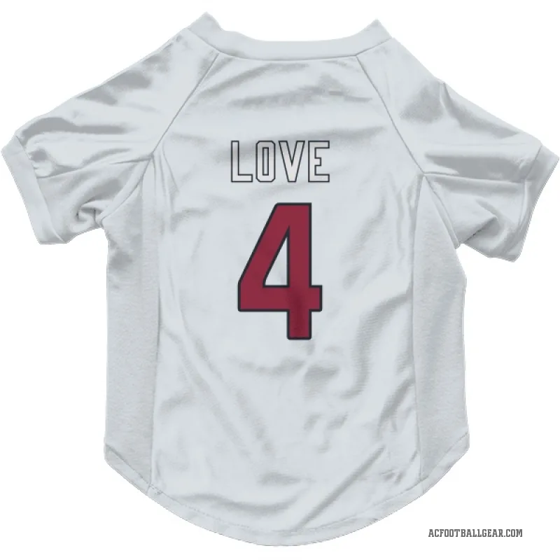 Jeremiyah Love  White Arizona Cardinals  Cat & Dog Pet Jersey