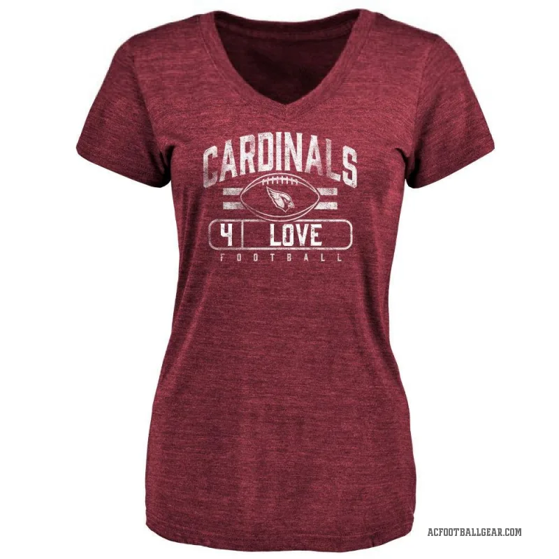 Jeremiyah Love Women's Arizona Cardinals Flanker T-Shirt - Maroon