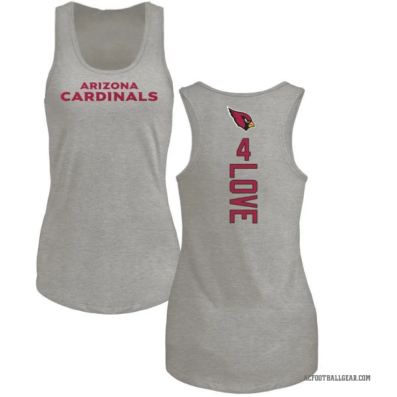 Jeremiyah Love Women's Ash Arizona Cardinals Backer Tank Top -
