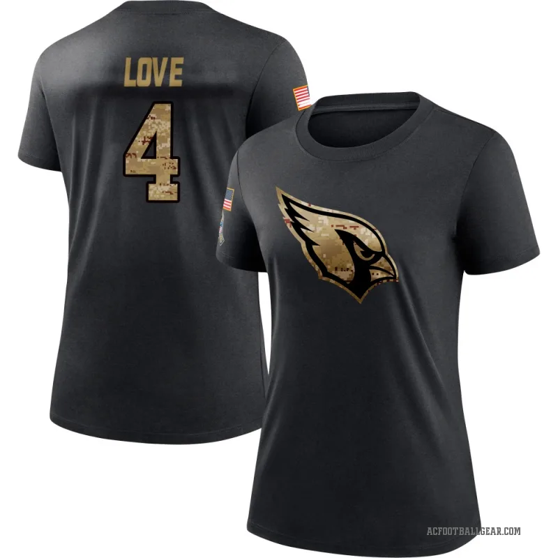 Jeremiyah Love Women's Black Arizona Cardinals 2020 Salute To Service Performance T-Shirt