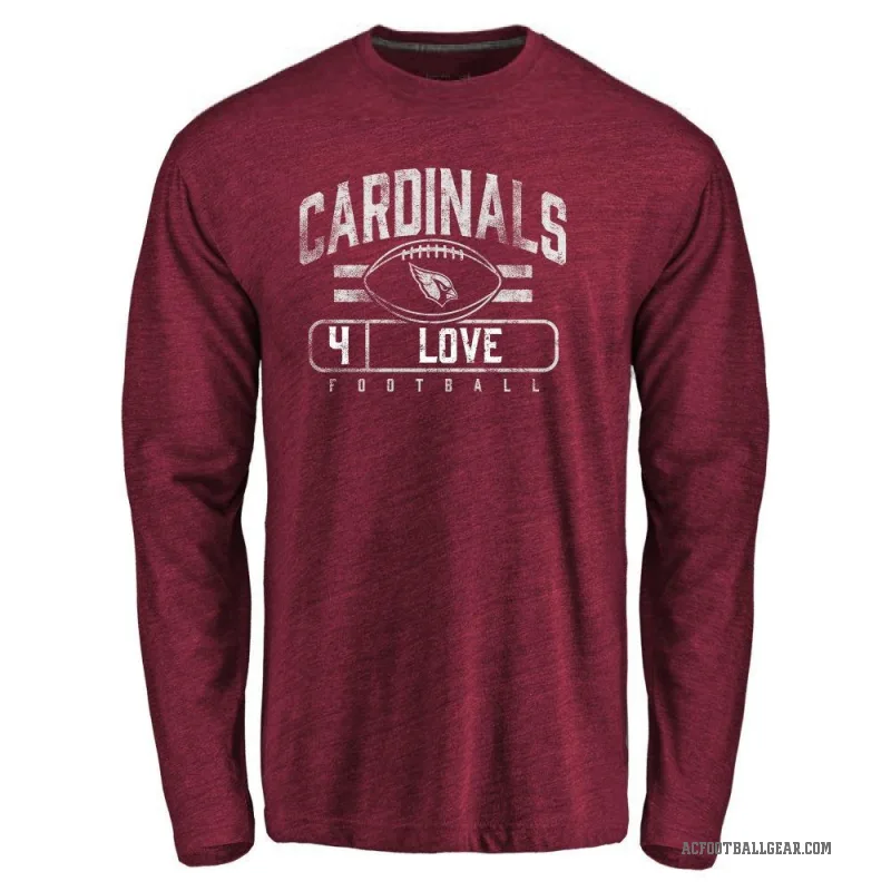 Jeremiyah Love Youth Arizona Cardinals Flanker Long Sleeve T-Shirt - Garnet