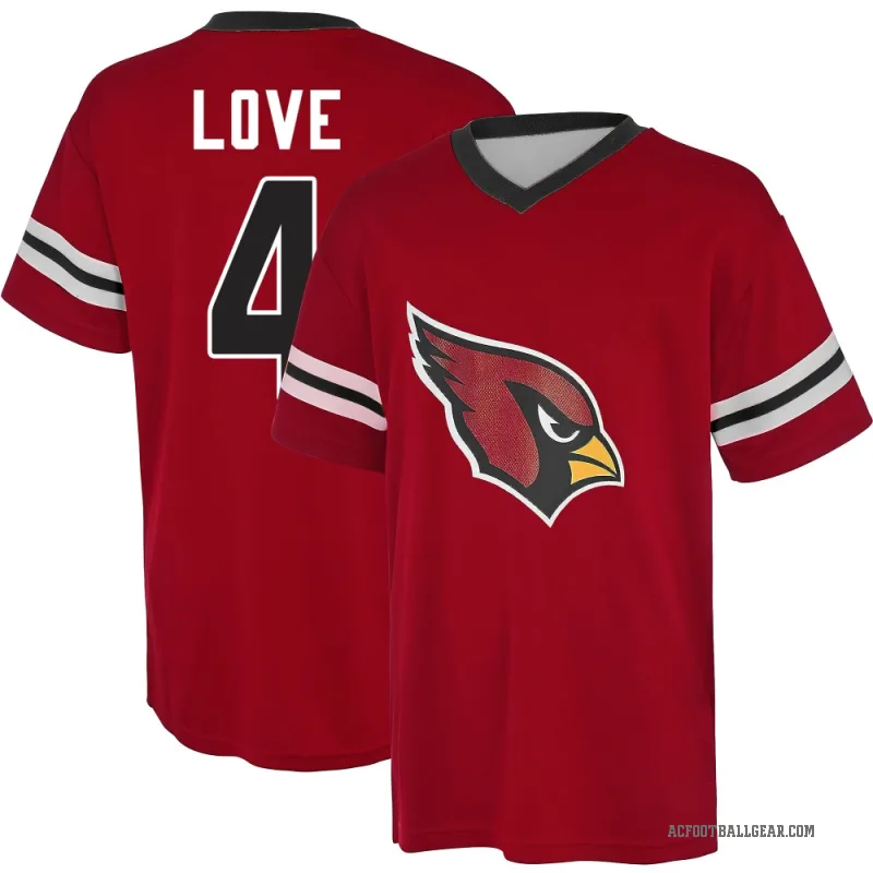 Jeremiyah Love Youth Red Arizona Cardinals Game Day V-Neck T-Shirt