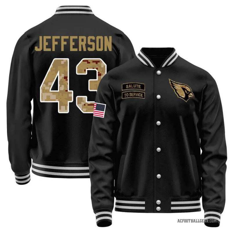 Jermar Jefferson Men's Black Arizona Cardinals Salute to Service Sideline Performance Jacket