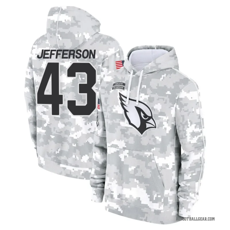 Jermar Jefferson Men's Camo Arizona Cardinals Arctic 2024 Salute to Service Club Fleece Pullover Hoodie