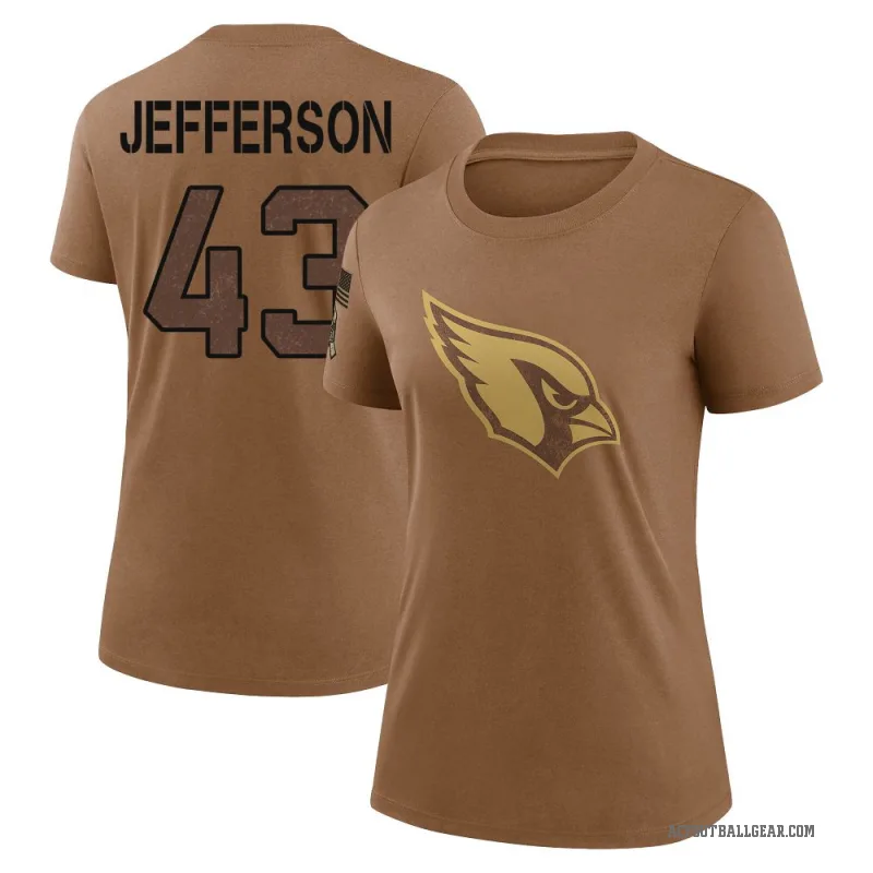 Jermar Jefferson Women's Brown Arizona Cardinals 2023 Salute To Service Performance T-Shirt