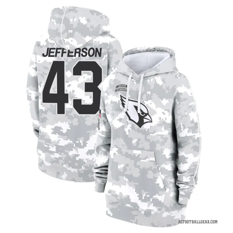 Jermar Jefferson Women's Camo Arizona Cardinals Arctic 2024 Salute to Service Club Fleece Pullover Hoodie