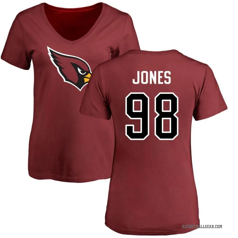 Justin Jones Women's Arizona Cardinals Logo Slim Fit T-Shirt - Maroon