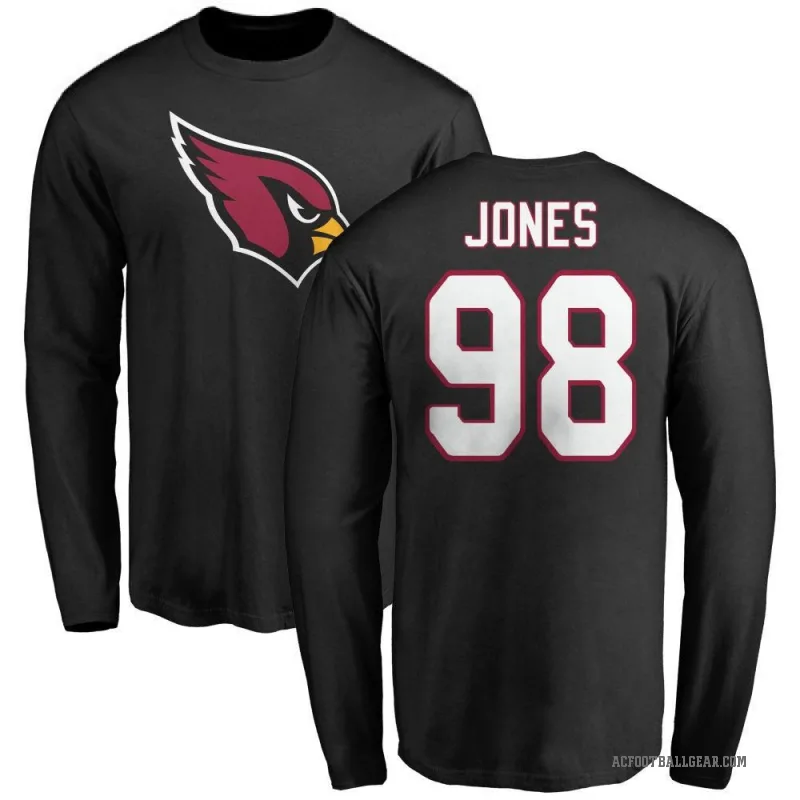 Justin Jones Youth Black Arizona Cardinals Logo Long Sleeve T-Shirt -