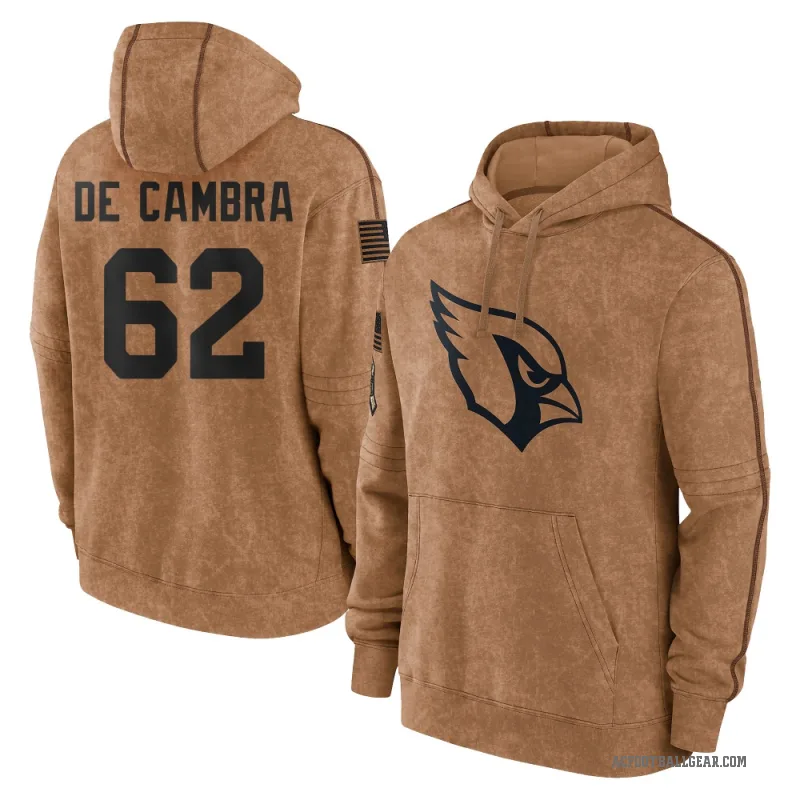 Ka'ena De Cambra Men's Brown Arizona Cardinals 2023 Salute To Service Club Pullover Hoodie