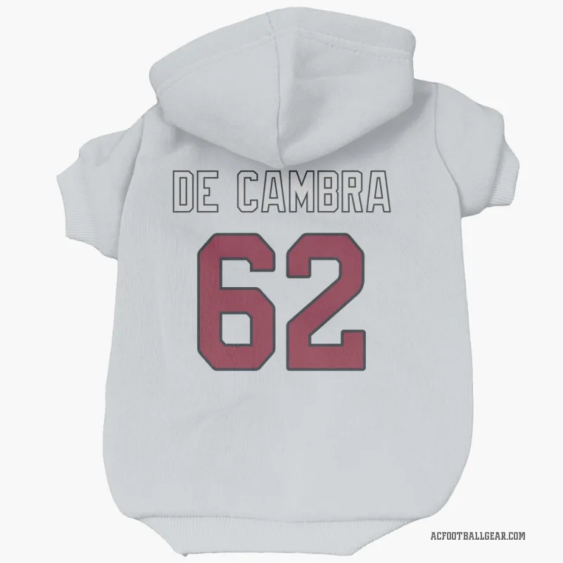 Ka'ena De Cambra  White Arizona Cardinals  Cat & Dog Pet Hoodie