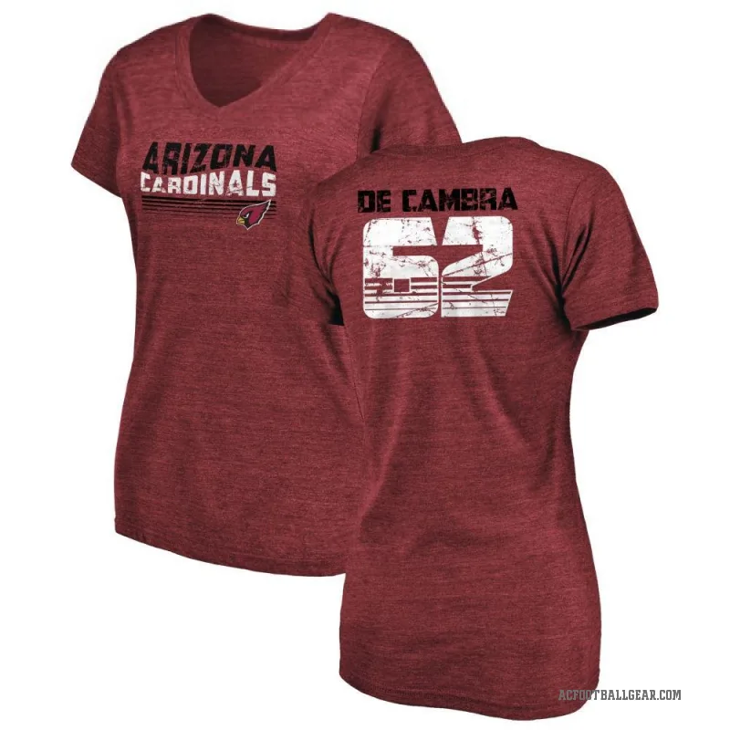Ka'ena De Cambra Women's Arizona Cardinals Retro V-Neck T-Shirt - Cardinal