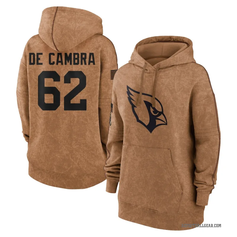 Ka'ena De Cambra Women's Brown Arizona Cardinals 2023 Salute To Service Pullover Hoodie