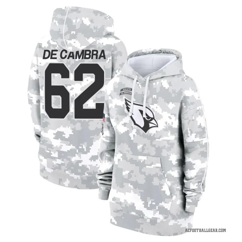 Ka'ena De Cambra Women's Camo Arizona Cardinals Arctic 2024 Salute to Service Club Fleece Pullover Hoodie