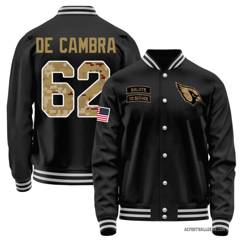 Ka'ena De Cambra Youth Black Arizona Cardinals Salute to Service Sideline Performance Jacket
