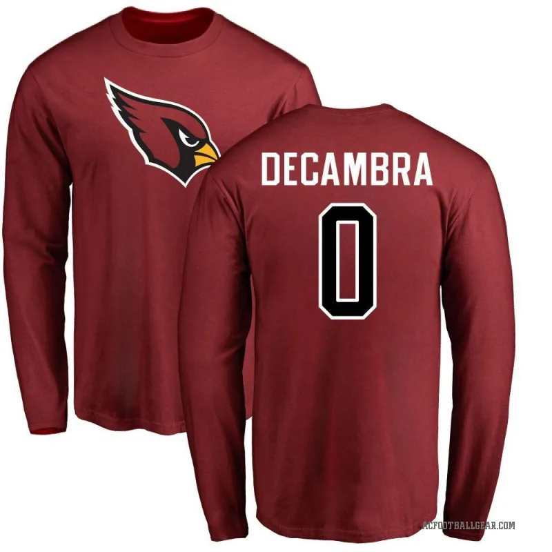 Ka'ena Decambra Men's Arizona Cardinals Logo Long Sleeve T-Shirt - Maroon