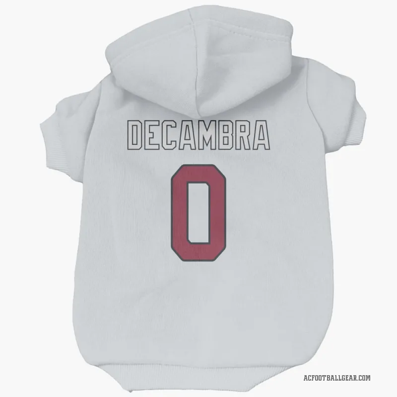 Ka'ena Decambra  White Arizona Cardinals  Cat & Dog Pet Hoodie
