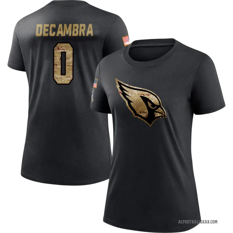 Ka'ena Decambra Women's Black Arizona Cardinals 2020 Salute To Service Performance T-Shirt