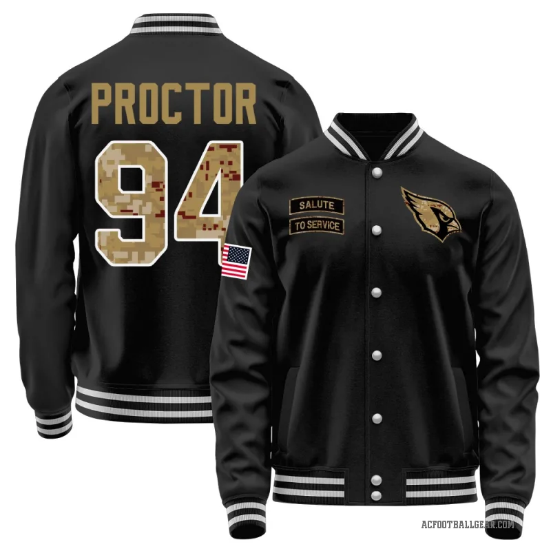 Kaleb Proctor Men's Black Arizona Cardinals Salute to Service Sideline Performance Jacket