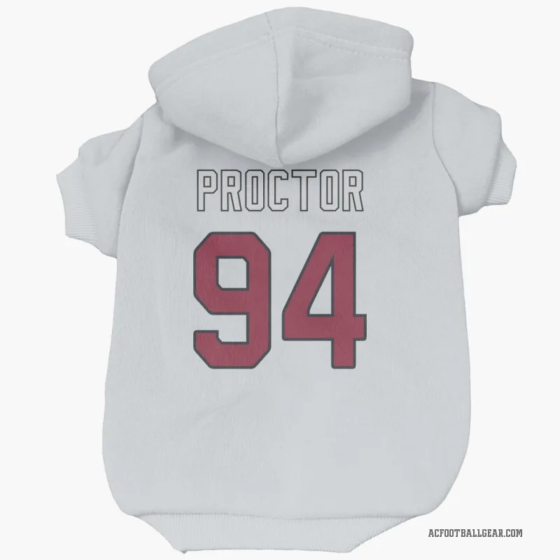 Kaleb Proctor  White Arizona Cardinals  Cat & Dog Pet Hoodie