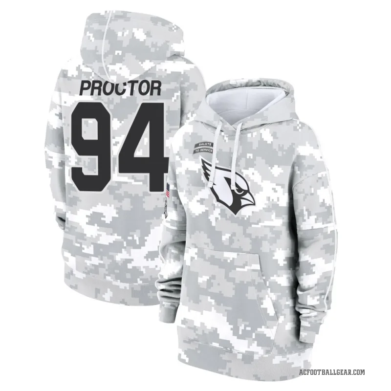 Kaleb Proctor Women's Camo Arizona Cardinals Arctic 2024 Salute to Service Club Fleece Pullover Hoodie