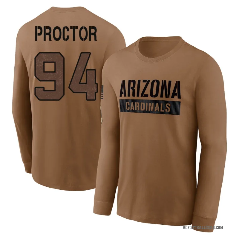 Kaleb Proctor Youth Brown Arizona Cardinals 2023 Salute To Service Long Sleeve T-Shirt