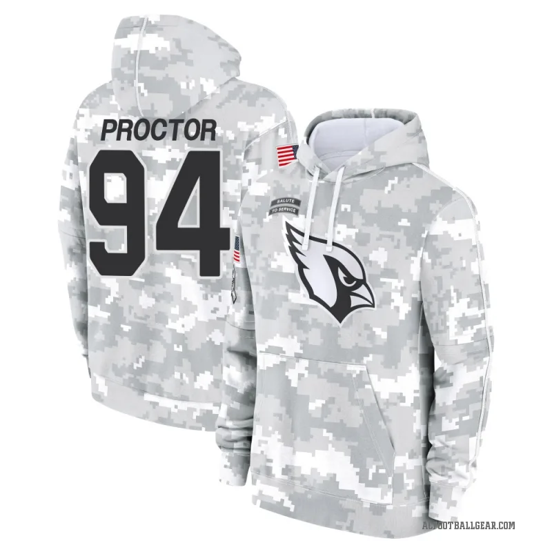 Kaleb Proctor Youth Camo Arizona Cardinals Arctic 2024 Salute to Service Club Fleece Pullover Hoodie
