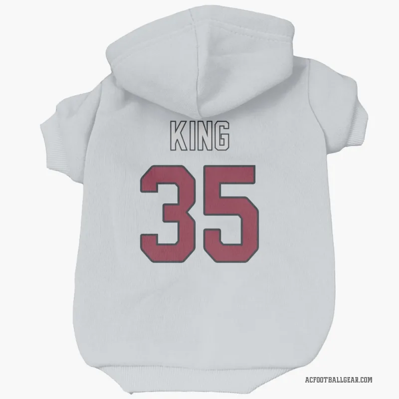 Kalen King  White Arizona Cardinals  Cat & Dog Pet Hoodie