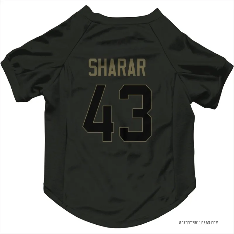 Karson Sharar  Black Arizona Cardinals  Service Cat & Dog Pet Jersey