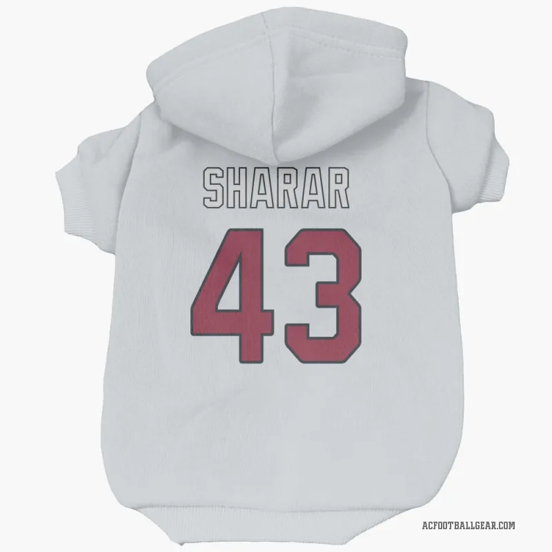 Karson Sharar  White Arizona Cardinals  Cat & Dog Pet Hoodie