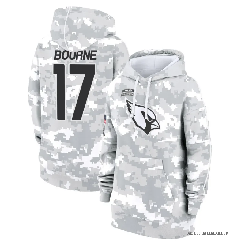 Kendrick Bourne Women's Camo Arizona Cardinals Arctic 2024 Salute to Service Club Fleece Pullover Hoodie