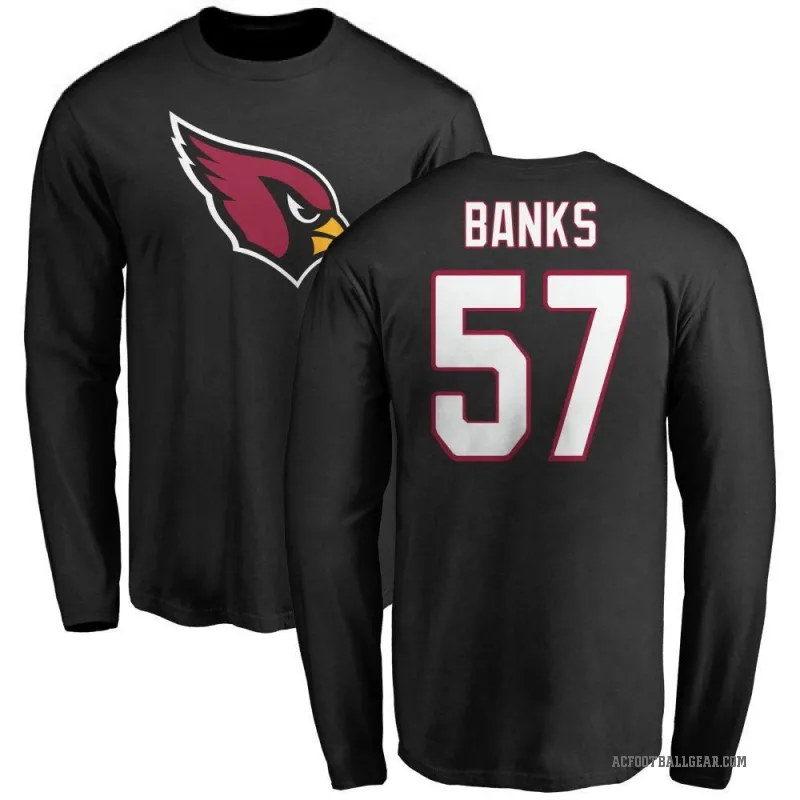 Keshawn Banks Men's Black Arizona Cardinals Logo Long Sleeve T-Shirt -