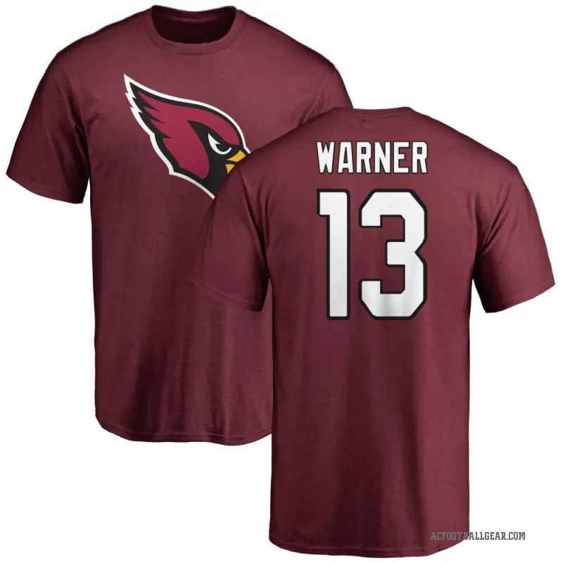 Kurt Warner Men's Arizona Cardinals Logo T-Shirt - Maroon
