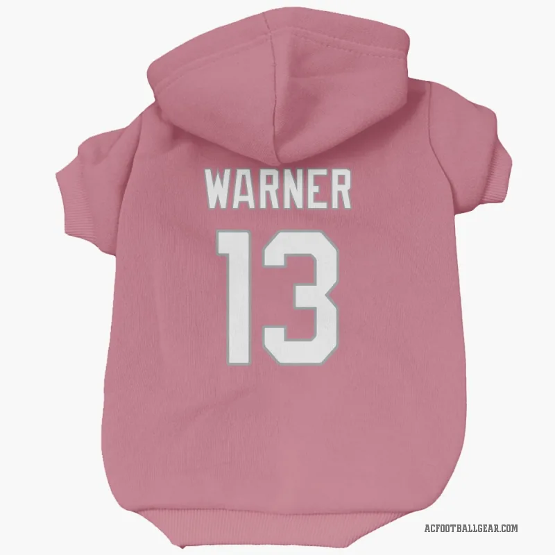 Kurt Warner  Pink Arizona Cardinals  Cat & Dog Pet Hoodie