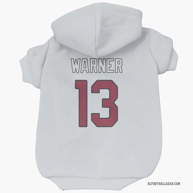 Kurt Warner  White Arizona Cardinals  Cat & Dog Pet Hoodie